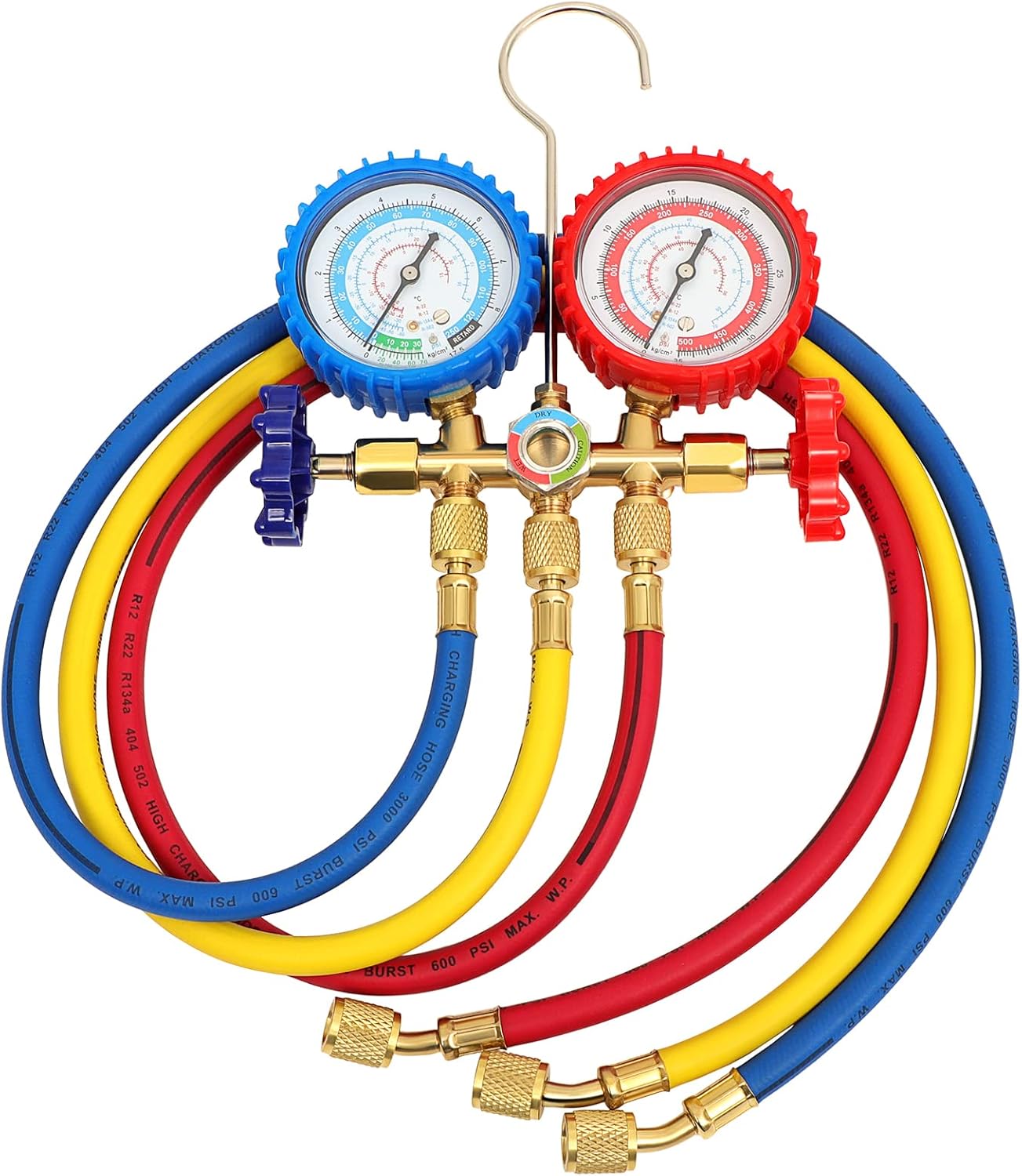 HVAC AC Vacuum Pump Kit 1 Stage Refrigerant Recharging Kit Tools with 4.5CFM 1/3HP for Manifold Gauge Set