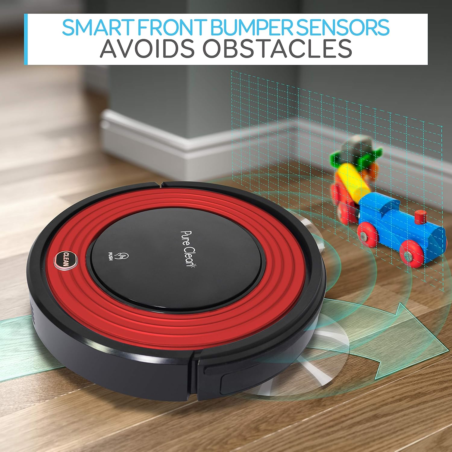 Robot Vacuum Cleaner and Dock - 1500pa Suction w/ Scheduling Activation and Charging Dock - Robotic Auto Home Cleaning for Carpet Hardwood Floor Pet Hair & Allergies Friendly - Pure Clean PUCRC95