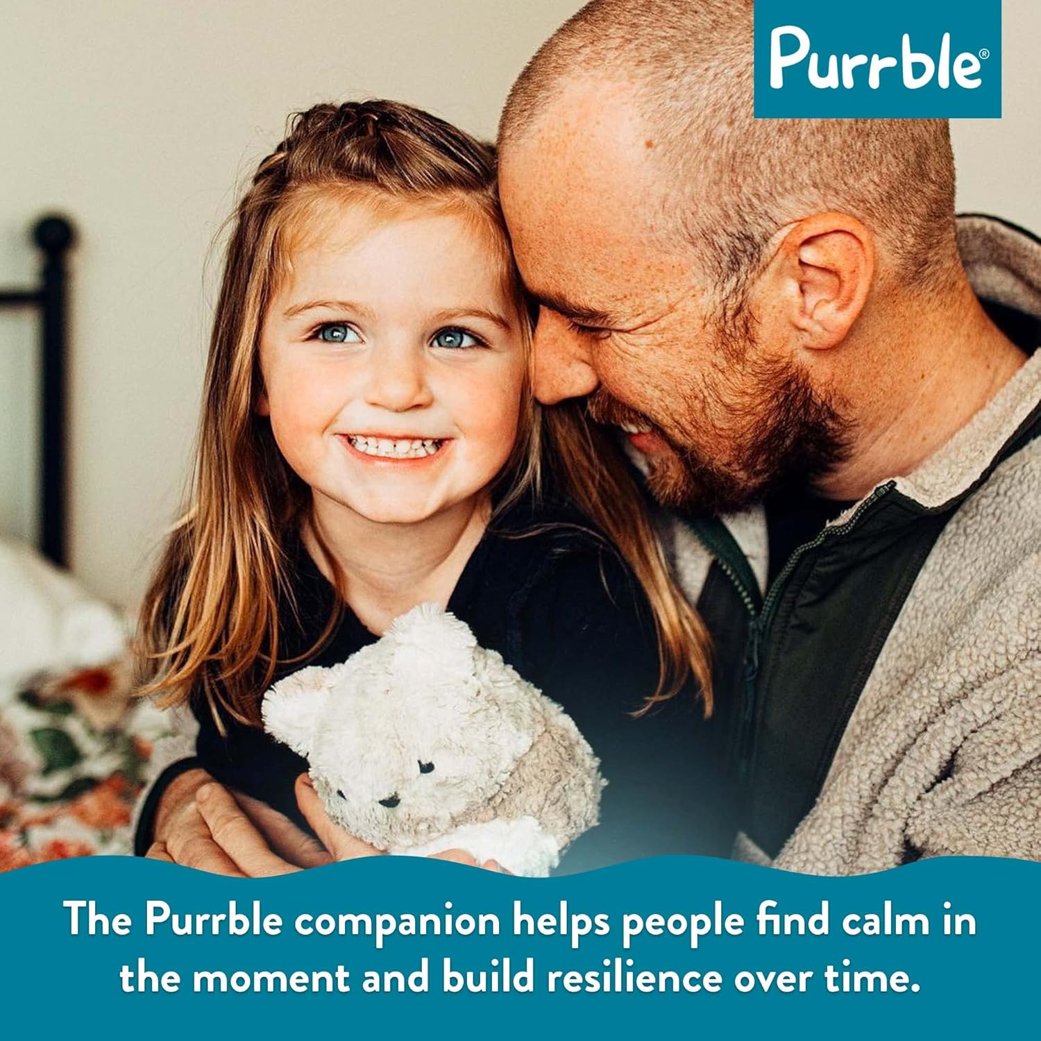 Purrble - Calming Toy Companion with Dynamic Heartbeat and Soothing Purr - Interactive Plush Companion for All Ages - Stuffed Animal Doll for Emotion Regulation - Cuddle and Pet Plushies