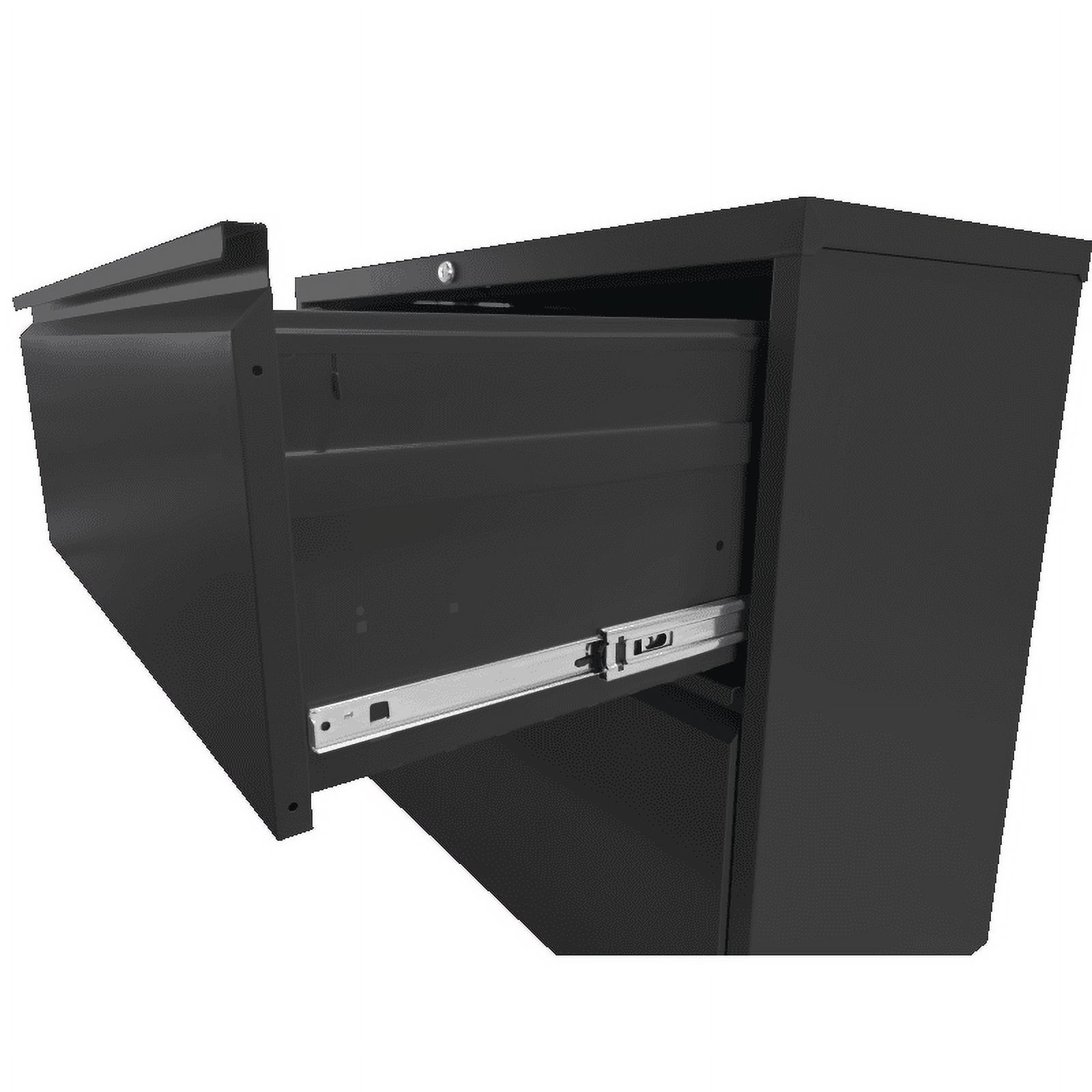 Lateral File Cabinet 3 Drawer, Black Filing Cabinet with Lock, Lockable File Cabinet for Home Office, Locking Metal File Cabinet for Legal/Letter/A4/F4 Size - Curated Treasures Market