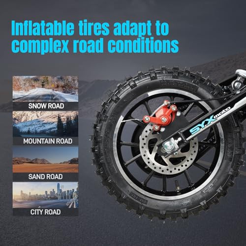 SYX MOTO Mini Motorcycle,Mini Dirt Bike 58cc 4-Stroke Pocket Rocket Pit Bike Gas Pocket Motorbike with Front Rear Disc Brakes,Pull Start,10" Tires