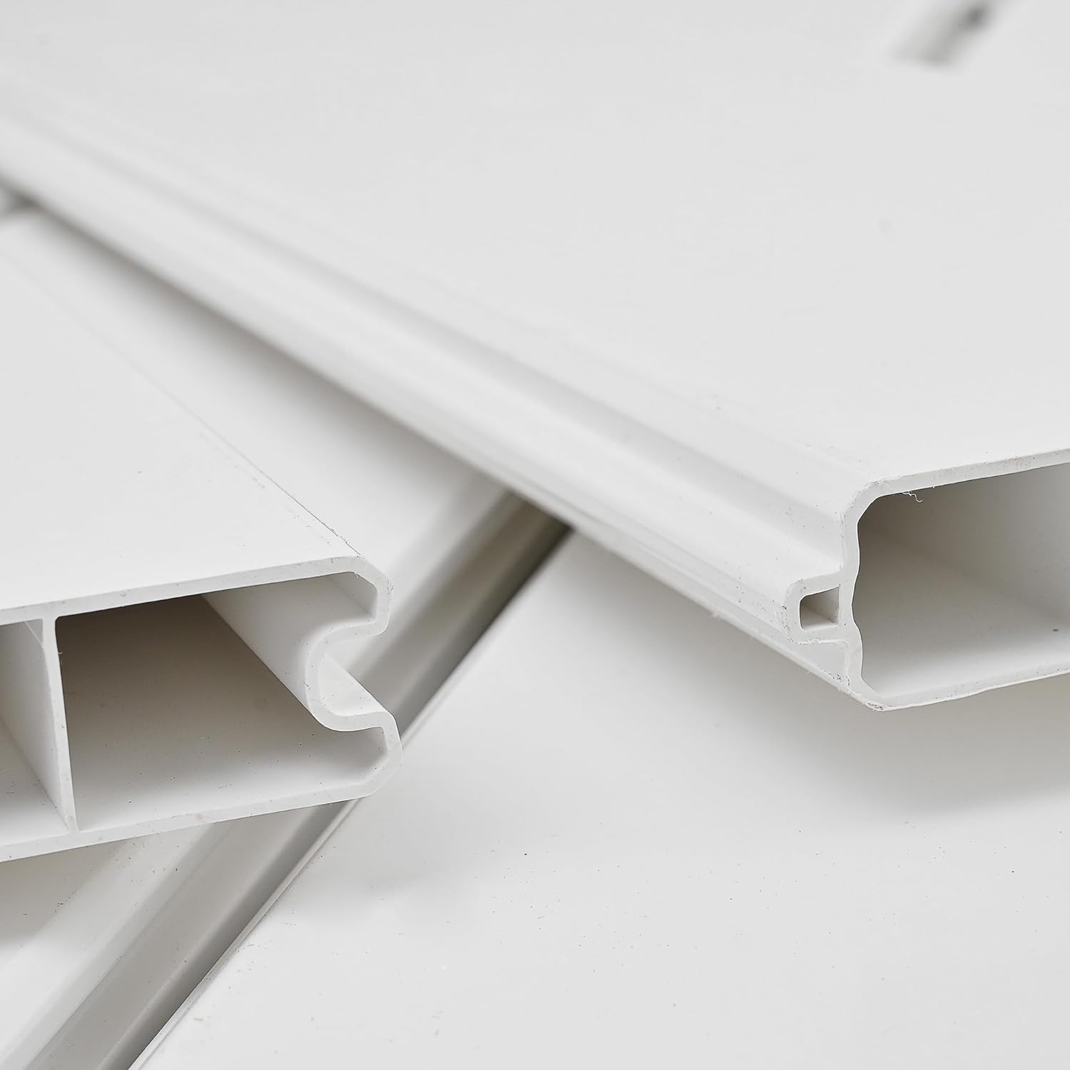 Privacy Fence Panels 6ft.H x 6ft.W White Vinyl Full Set of 2 Pcs