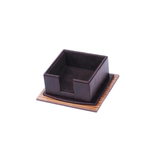 Lux Leather Desk Accessories - Leather Desk Organizer -Desk Organizer for Men Walnut Wood Combination Best Gift for Lawyers, Managers and Bosses - Desk Mat - 10 PCS (BROWN)