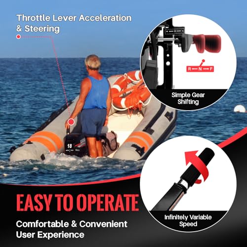Outboard Motor Boat Motor Kayak Engine Fishing Boat Motor Water Cooling & CDI for Canoes, Dinghies, and Inflatable Boats | US Stock