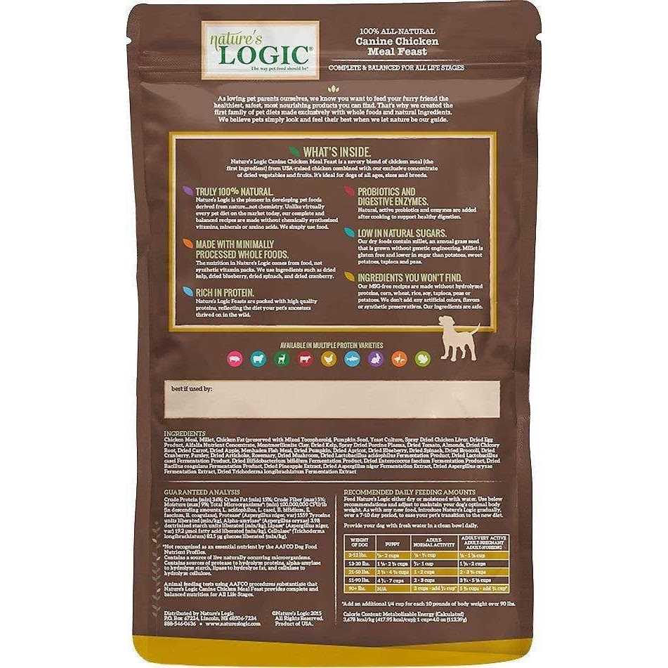 Nature's Logic Canine Chicken Meal Feast Dry Dog Food - Pet Supplies online store