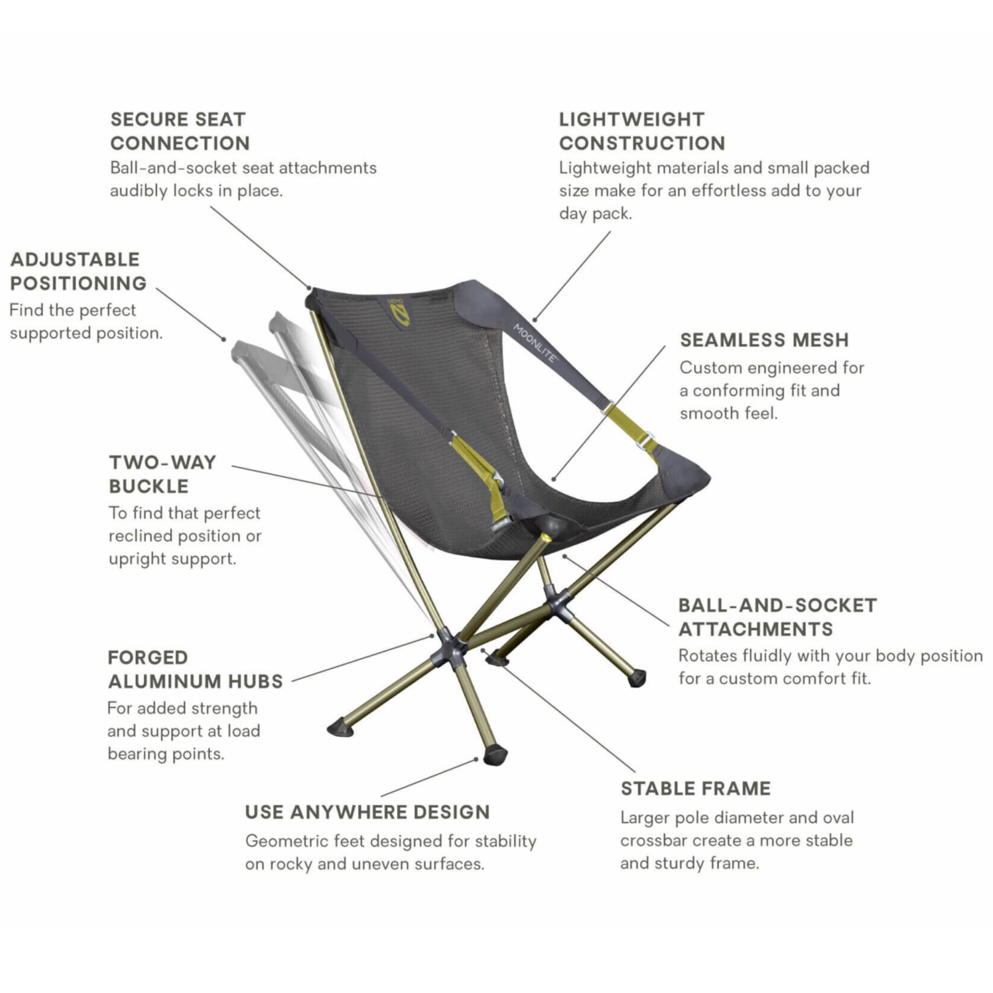 Nemo Moonlite Reclining Chair - Goodnight Grey