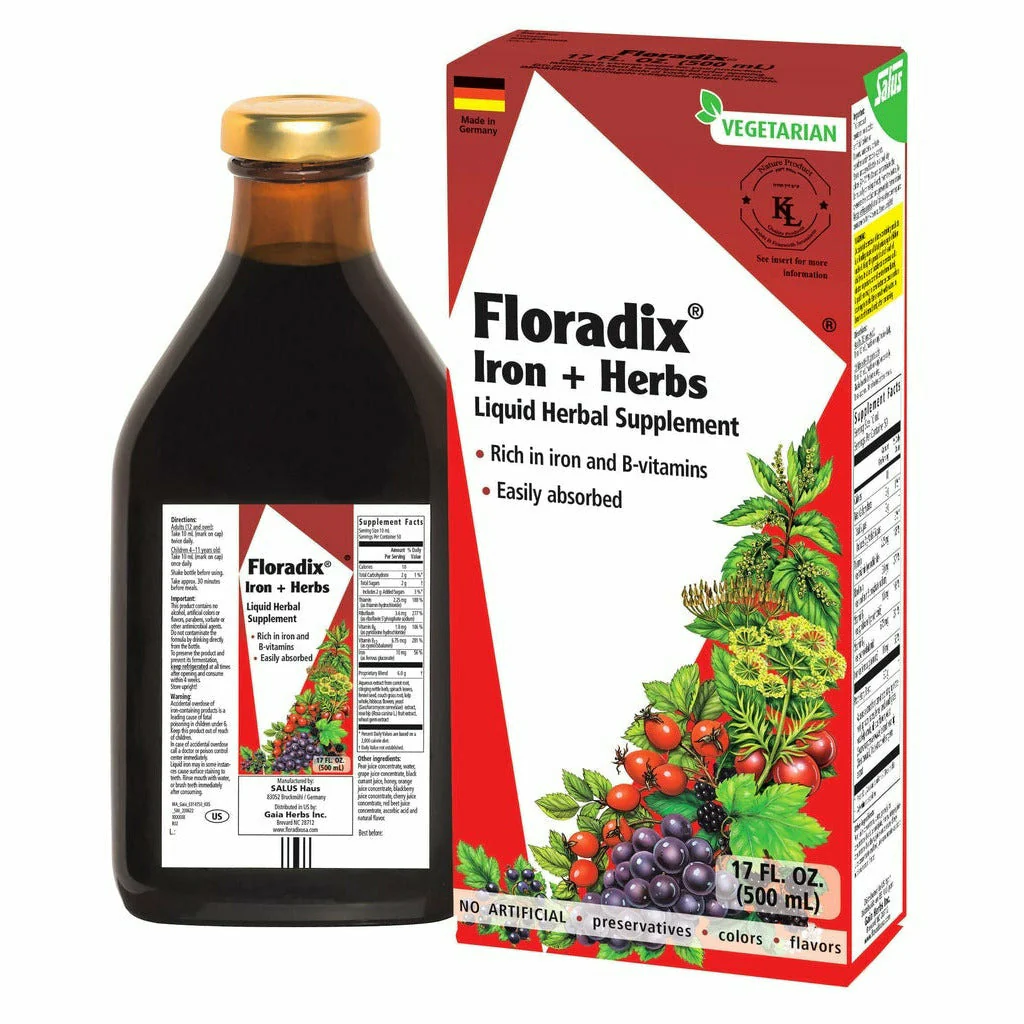 Floradix Iron & Herbs Liquid by Salus - Kansas Nuitrition - HNZSDS