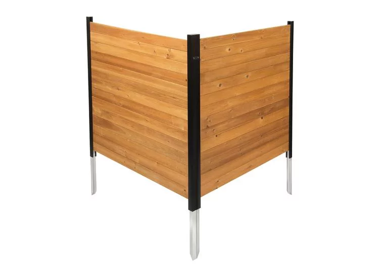 Enclo Richmond Outdoor No Dig Wood Privacy Screen Enclosure for Garbage Bins and Air Conditioners (42in H x 38in W - 2 Panels)