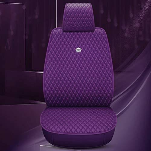 Purple Car Seat Cover Full Set Leather Auto Seat Covers 9pcs Front u0026 Rear Seat Covers with AIRBAG Compatible Universal Fit M