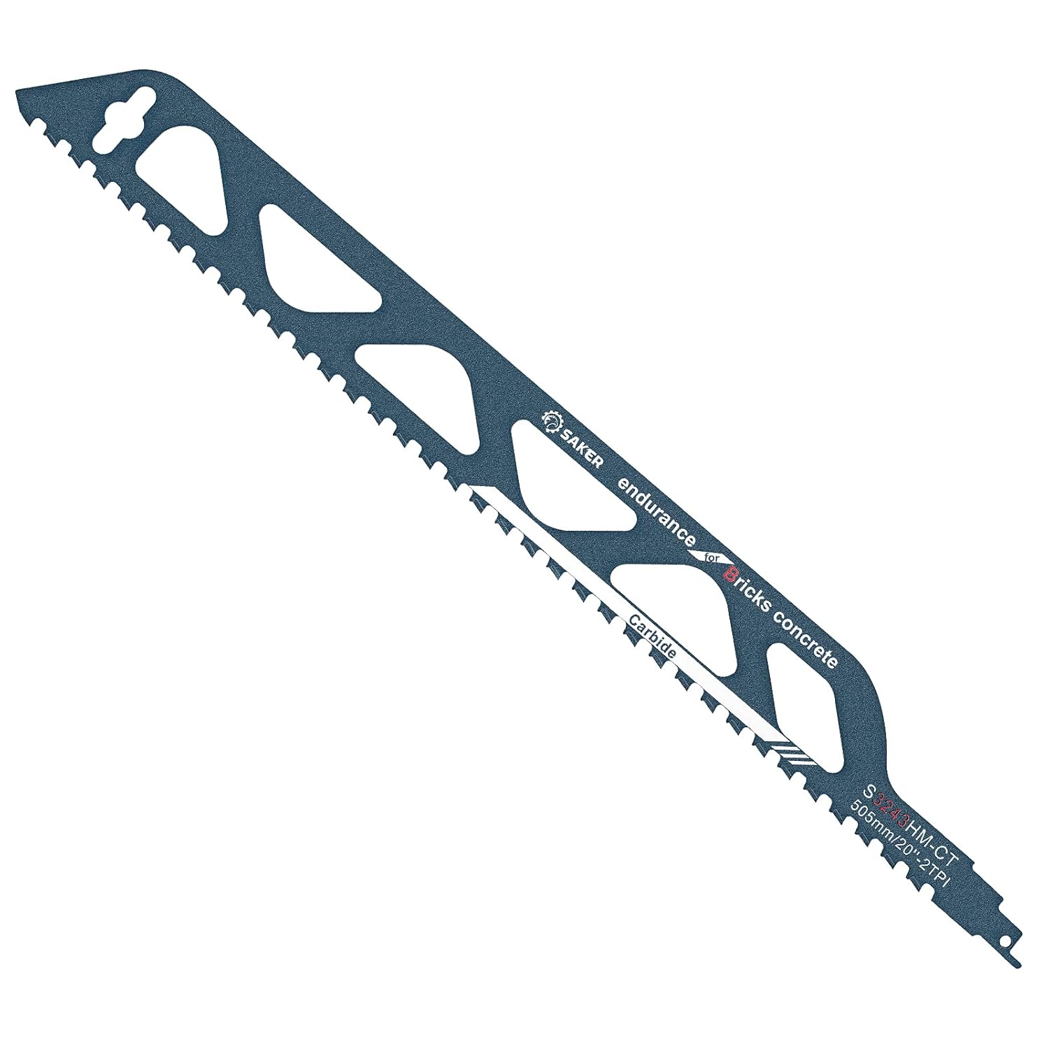 Saker Saw Blade-Demolition Masonry Reciprocating Hard Alloy Saw Blades for Cutting Wood,Porous Concrete,Brick 12”/300mm Pack of 2