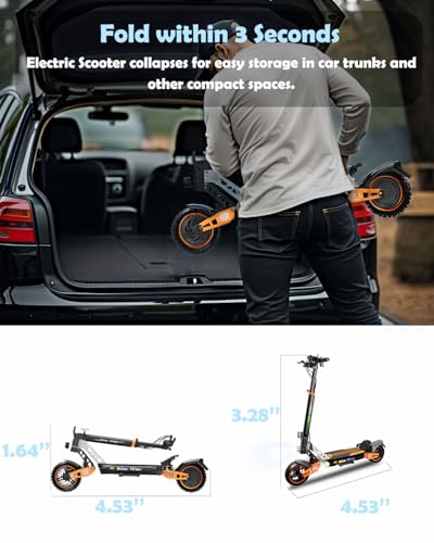 Ruitoo® Electric Scooter, 1000W/1600W/5600W Motor, Off Road Electric Scrooter Adults, 27/32/34/47Mph Top Speed, 28/35/44/50/53 Miles Max Range, Foldable E-Scooter Support Return