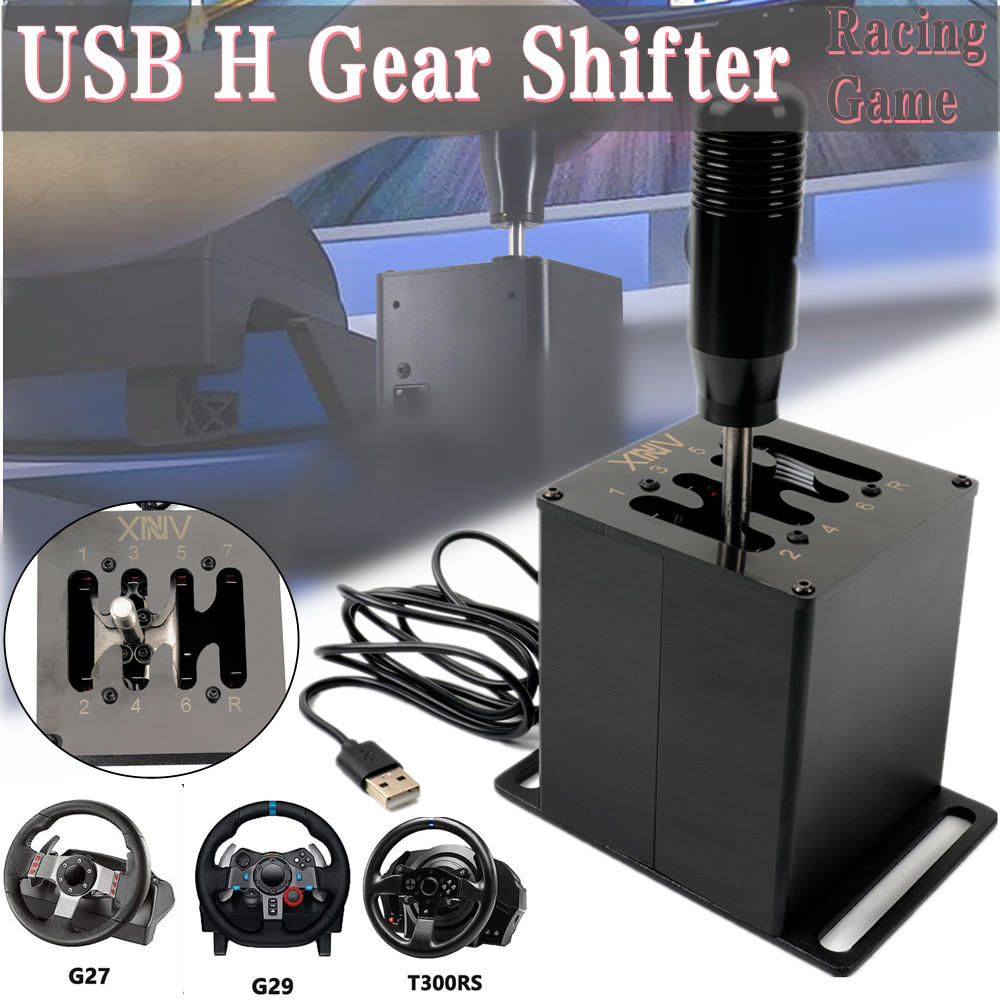 Angfeng PC USB H Gear Shifter For Logitech G27G29 T300 Sim Racing Game