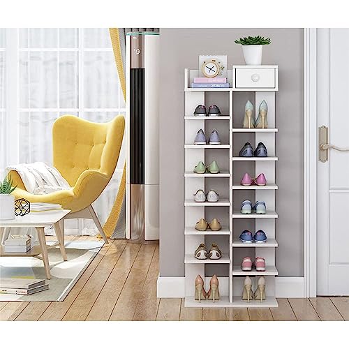 Shoe Slots Organizer, Vertical Narrow Shoe Rack, 8 Tiers Space Saving Multi-layer Shoe Rack, Shoe Cabinet, Vertical Storage Rack, Freestanding Shoe Rack