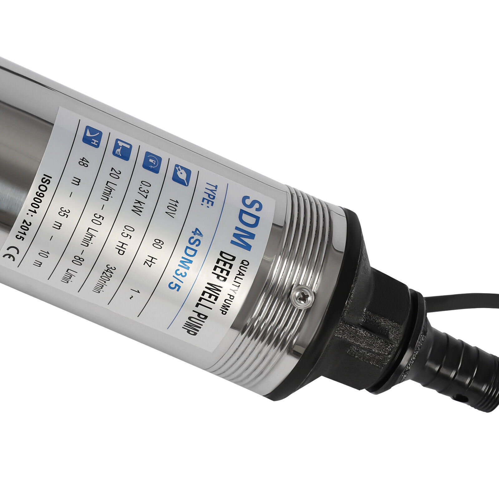 110v Submersible Deep Well Water Pump Stainless Steel Submersible Well Irrigation Pump