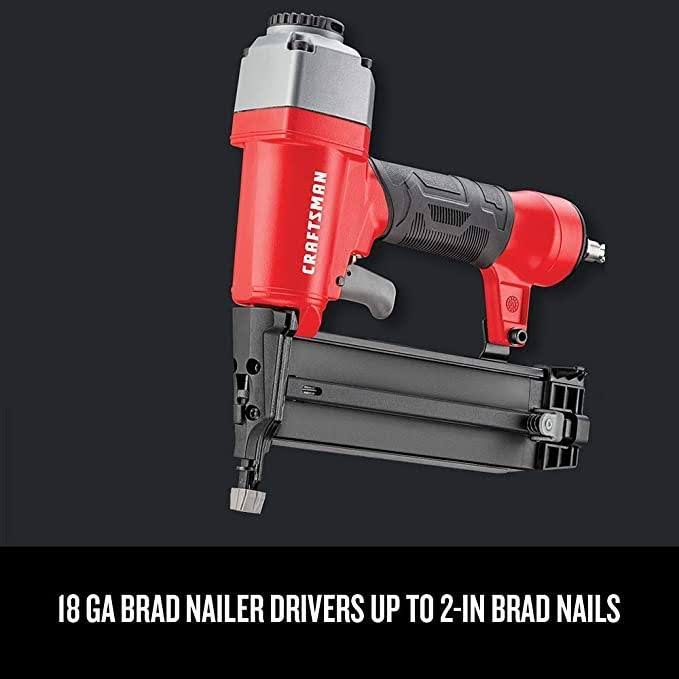 Craftsman 6 gal. Pancake Portable Brad Nailer and Air Compressor Combo Kit 150 PSI 0.8 HP