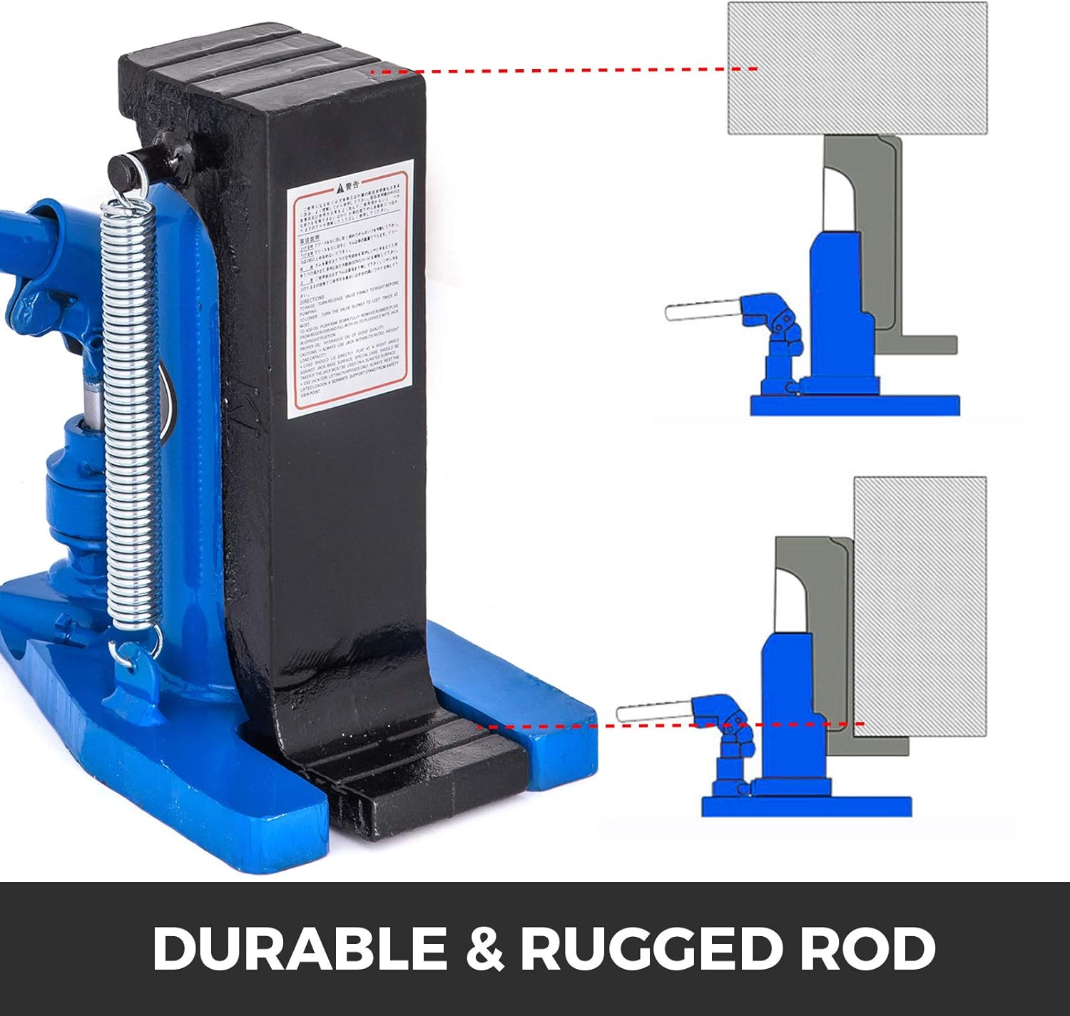 Mophorn Toe Jack Lift Hydraulic Machine Toe Jack Lift Air Hydraulic Toe Jack Proprietary Heat-Treated Steel (10-20Ton Yellow)