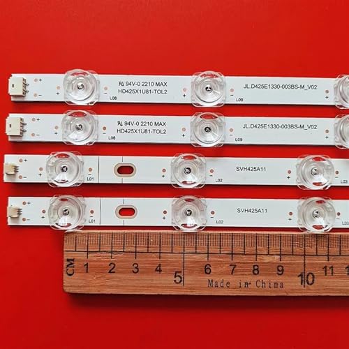 UFDIPLMY 4TV(16pcs) LED Backlight Strip Compatible with Hisense JL.D425E1330-003BS-M_V02 43" TV 43R6E3 43h6g 43R6090G 43H6570G 43R6000GM 14 Lamp