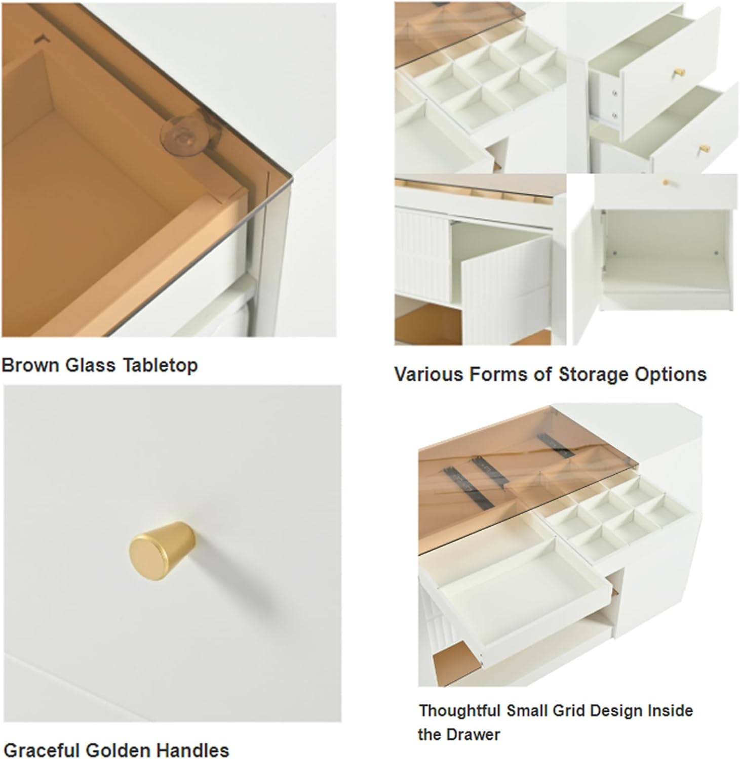 Wardrobe Armoire Bedroom Island with Glass Top, Closet Island with 6 Drawers, 3 Cabinets, Glass Display Shelf Island Dresser Wooden Closet Storage Cabinet for Walk-in-Wardrobe Bedroom Shops