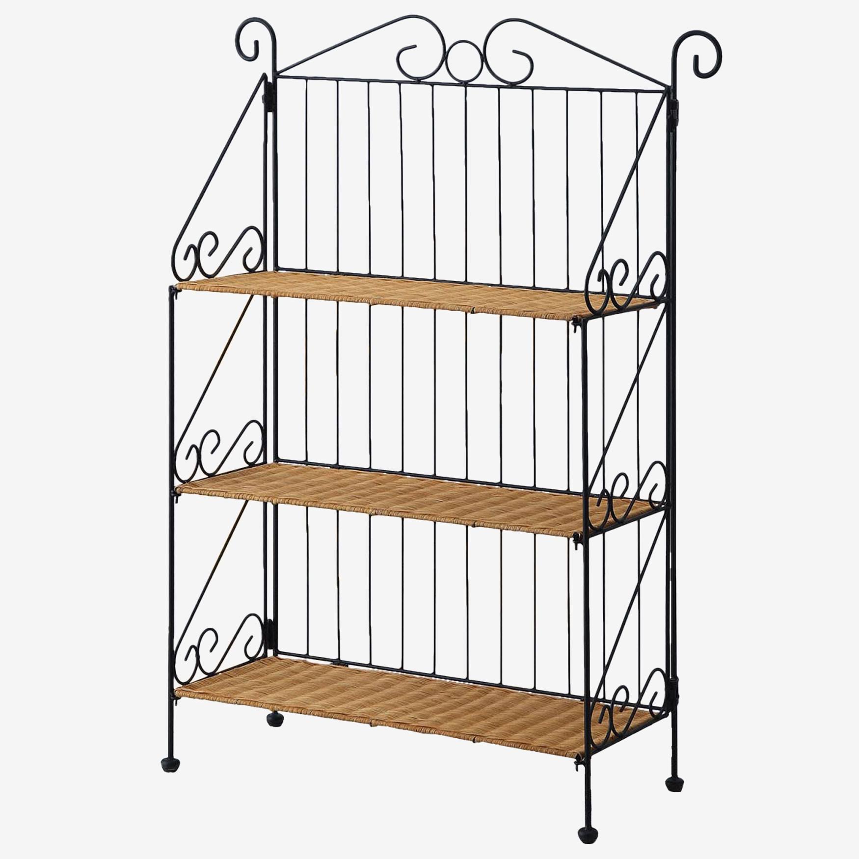 4D Concepts 3 Tier u0026 Metal Bookcase Wicker