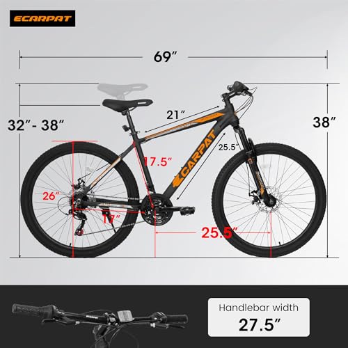 A26322 26-inch Mountain Bike Adult Aluminum Frame Shock Absorbing Front Fork Bike 21-Speed disc Brake Mountain Bike