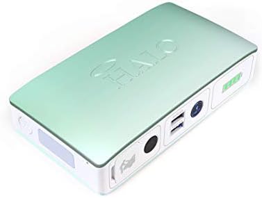 HALO Bolt Compact Portable Car Jump Starter - Car Battery Jump Starter with 2 USB Ports to Charger Devices, Portable Car Charger - Mint Ombre