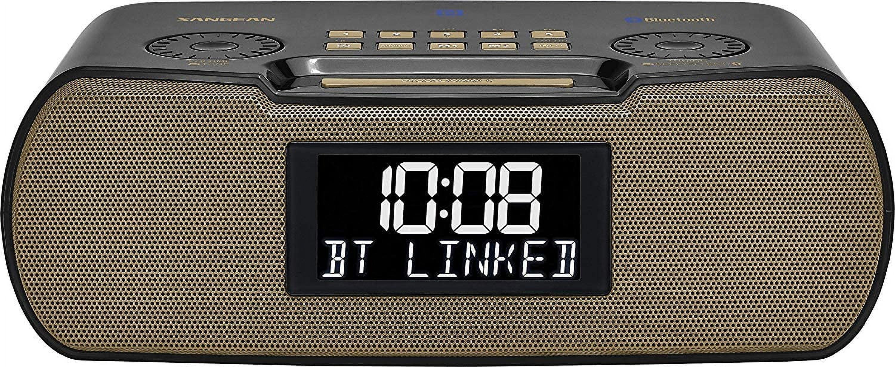 Sangean RCR-20 Digital AM/FM-RDS/Bluetooth Clock Radio with USB Charger