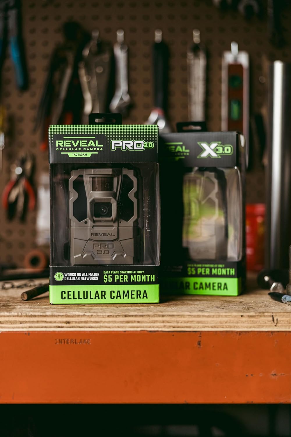 TACTACAM Reveal Pro 3.0 Cellular Trail Camera - Multi-Cellular Network, No-Glow IR, Wi-Fi Enabled, HD Photos & 1080p Videos, Long Battery Life + Solar Panel, Lipo Lithium Battery Pack, & 32GB SD Card