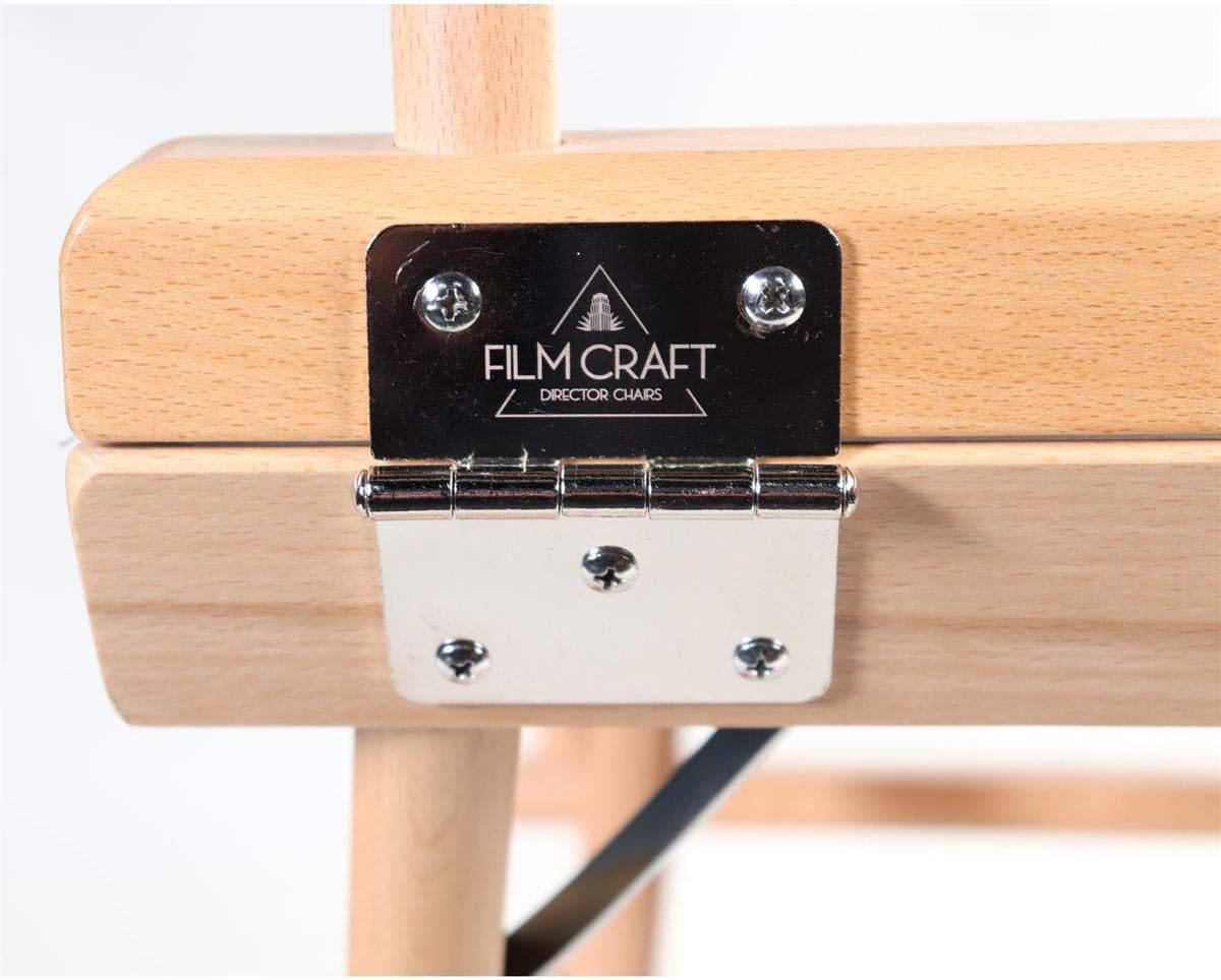 FILMCRAFT Professional Grade Studio Director's Chairs (30" Bar Height, Natural Finish, Blue Canvas)