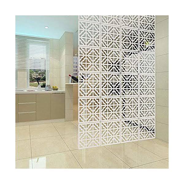 E-life Technology Hanging Room Divider - 10Pieces Wood-Plastic Hanging Screen Panel Room Home Hotel Safety Partition