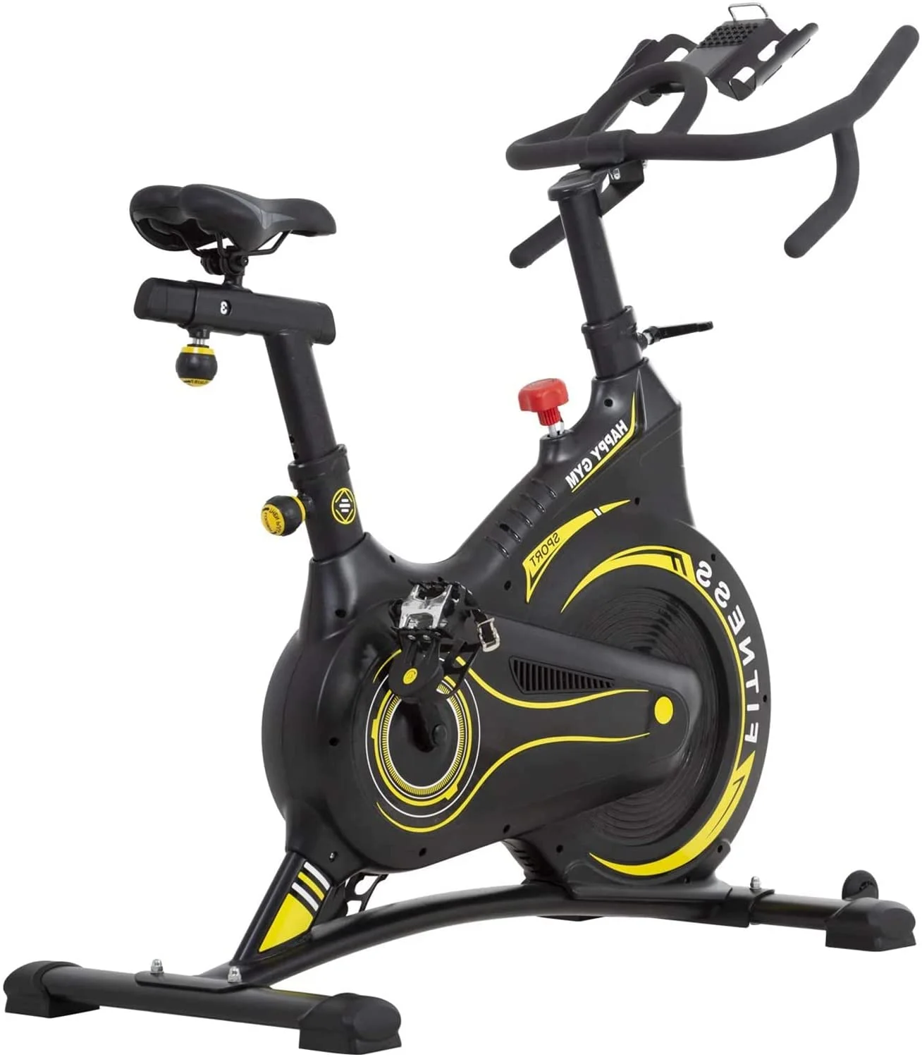 FDW Exercise Bike Cycle Stationary Indoor/Outdoor Fitness Equipment W/LCD Display Resistance Adjustment Easy To Move , Black