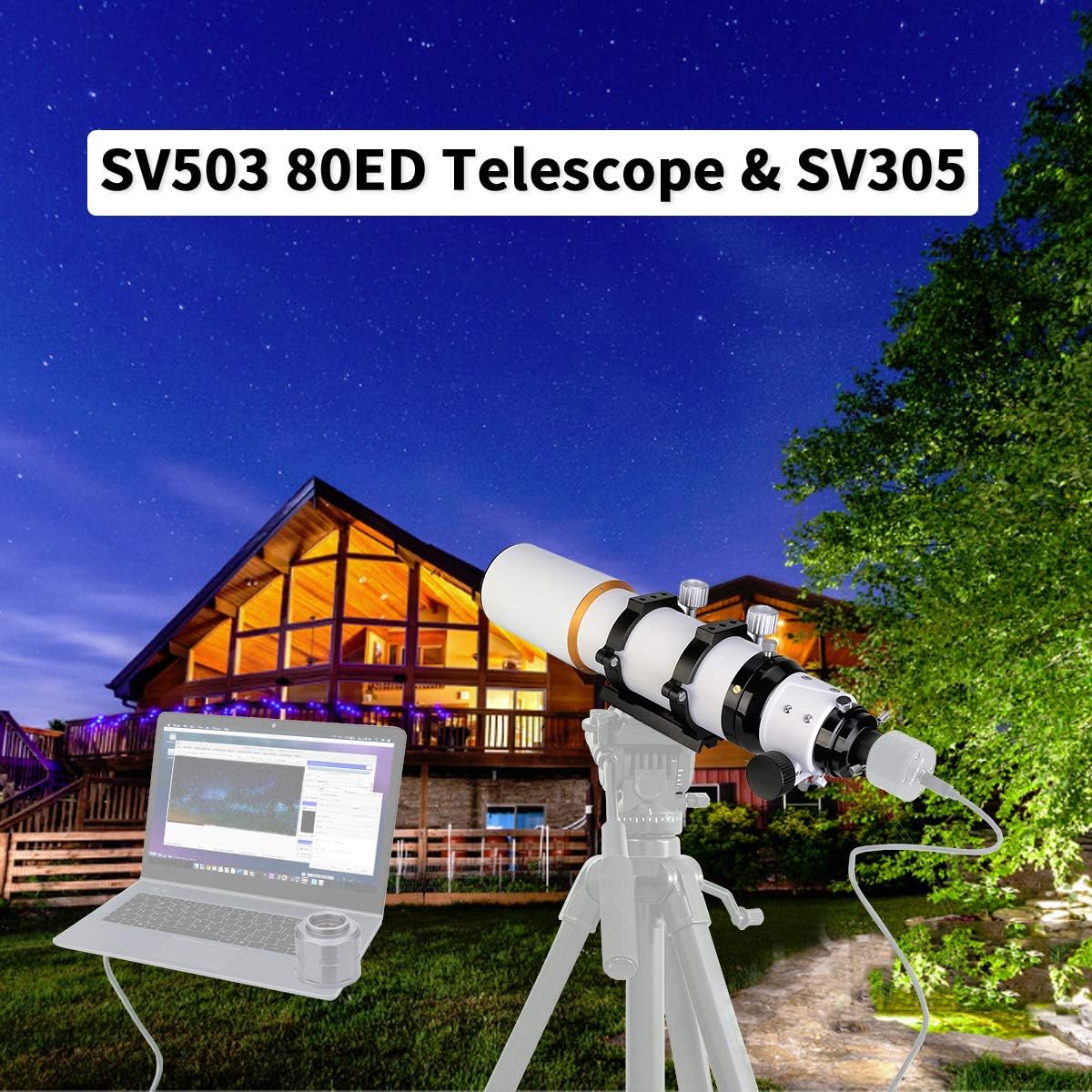 SVBONY SV503 Telescope, 70ED F6 Extra Low Dispersion Refractor OTA, Micro-Reduction Rap Focuser, for Astrophotography