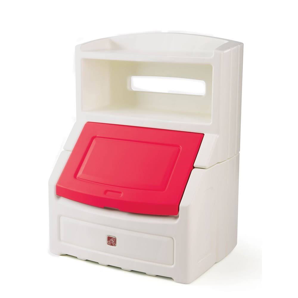 Step2 Lift and Hide Bookcase Storage Chest for Kids - Durable Plastic Toy Box B