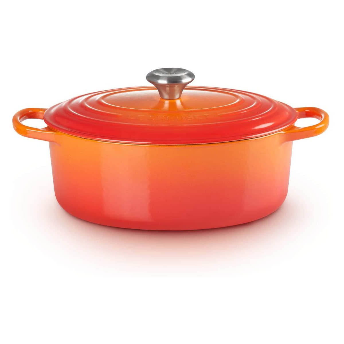 Le Creuset 6.75-Quart Signature Cast Iron Oval Dutch Oven - Flame