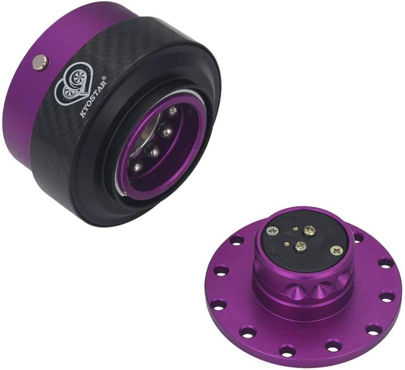 WKD Titanium Steering Wheel Quick Release Hub Adapter Snap Off Boos Kit Black #8313