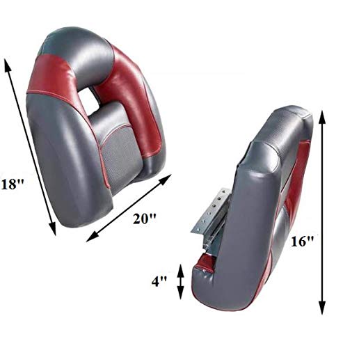 DeckMate Compact Bass Boat Seats (Charcoal & Blue)