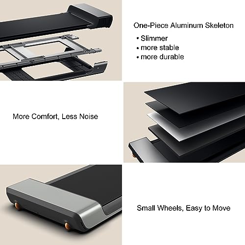 WALKINGPAD P1 Folding Treadmill, Ultra Slim Foldable Treadmill Smart Fold Walking Pad Portable Walking/Jogging Machine with App & Remote Control Grey