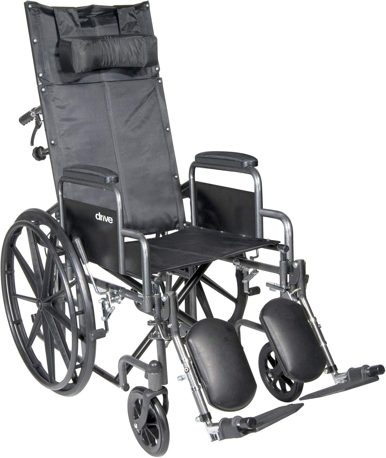 McKesson Reclining Wheelchair & Detachable Desk Arms - 18" Seat Width, 300 Lbs. Capacity - 1 Each/ - 18324201