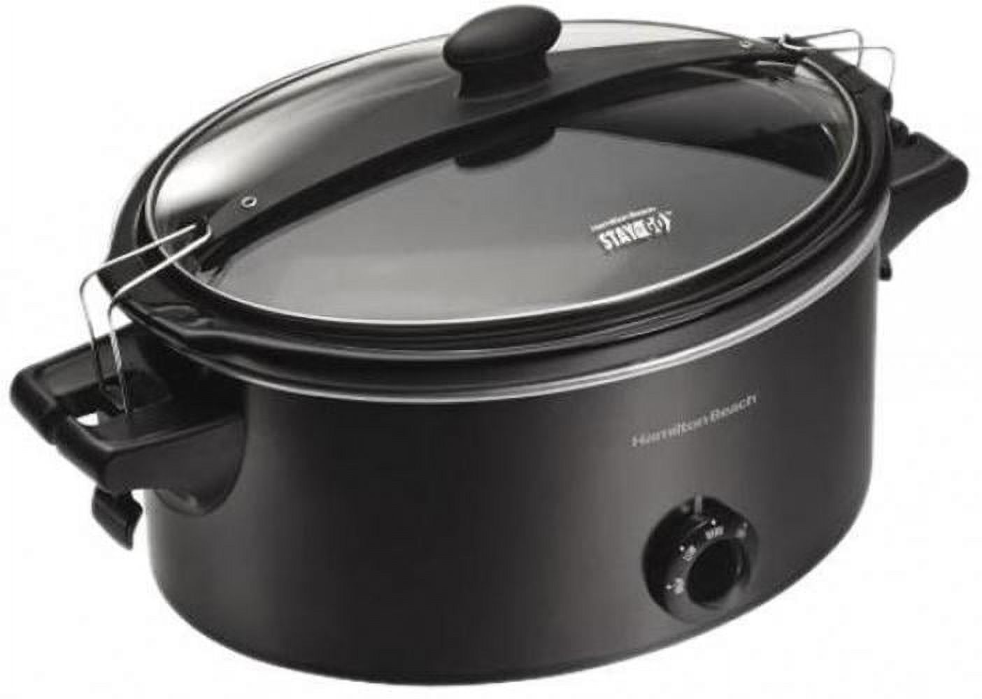 Hamilton Beach 33261 6 Quart Stay or Go Slow Cooker, Black
