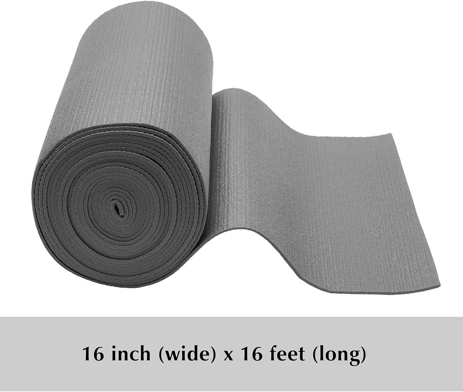 EMENTOL Professional Tool Box Liner and Drawer Liner, Grey-16 inch(W) x 16 feet(L),Thick Cabinet Liners, Non-Slip, Easy Cut and Adjustable, 3mm Thickness