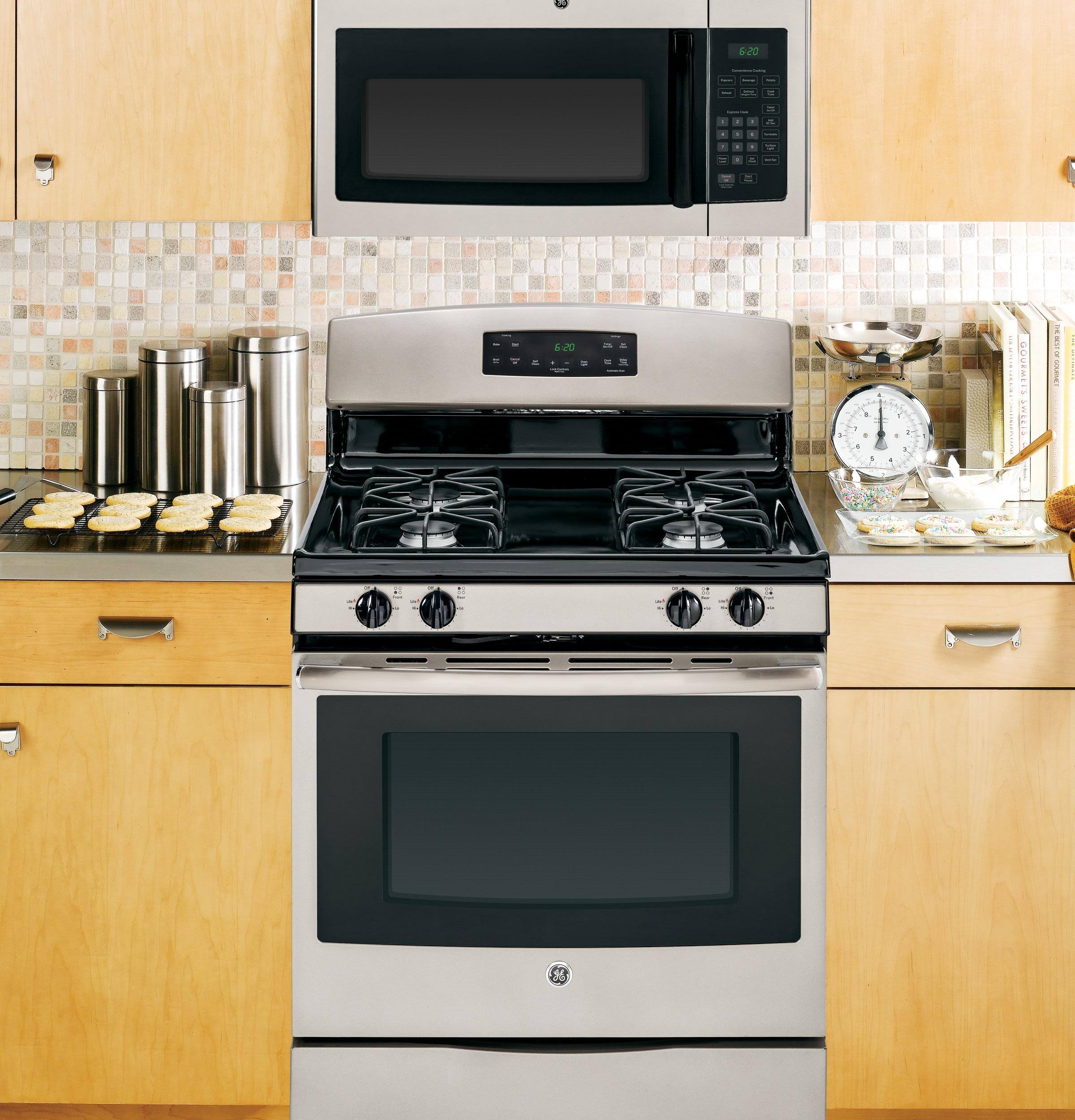 GE JNM3161MFSA 1.6 Cu. ft. Silver Over-the-range Microwave Oven