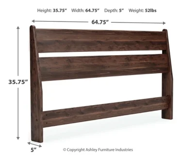 Signature Design by Ashley Casual Calverson Queen Panel Headboard  Mocha