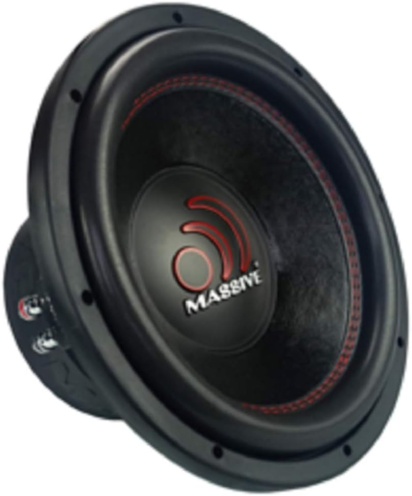 Massive Audio GTX124 – 12 Inch Car Audio Subwoofer, High Performance Subwoofer for Cars, Trucks, Jeeps - 12" Subwoofer 700 Watt RMS, 1400w MAX Dual 2 Ohm, 2.5 Inch Voice Coil. Sold Individually
