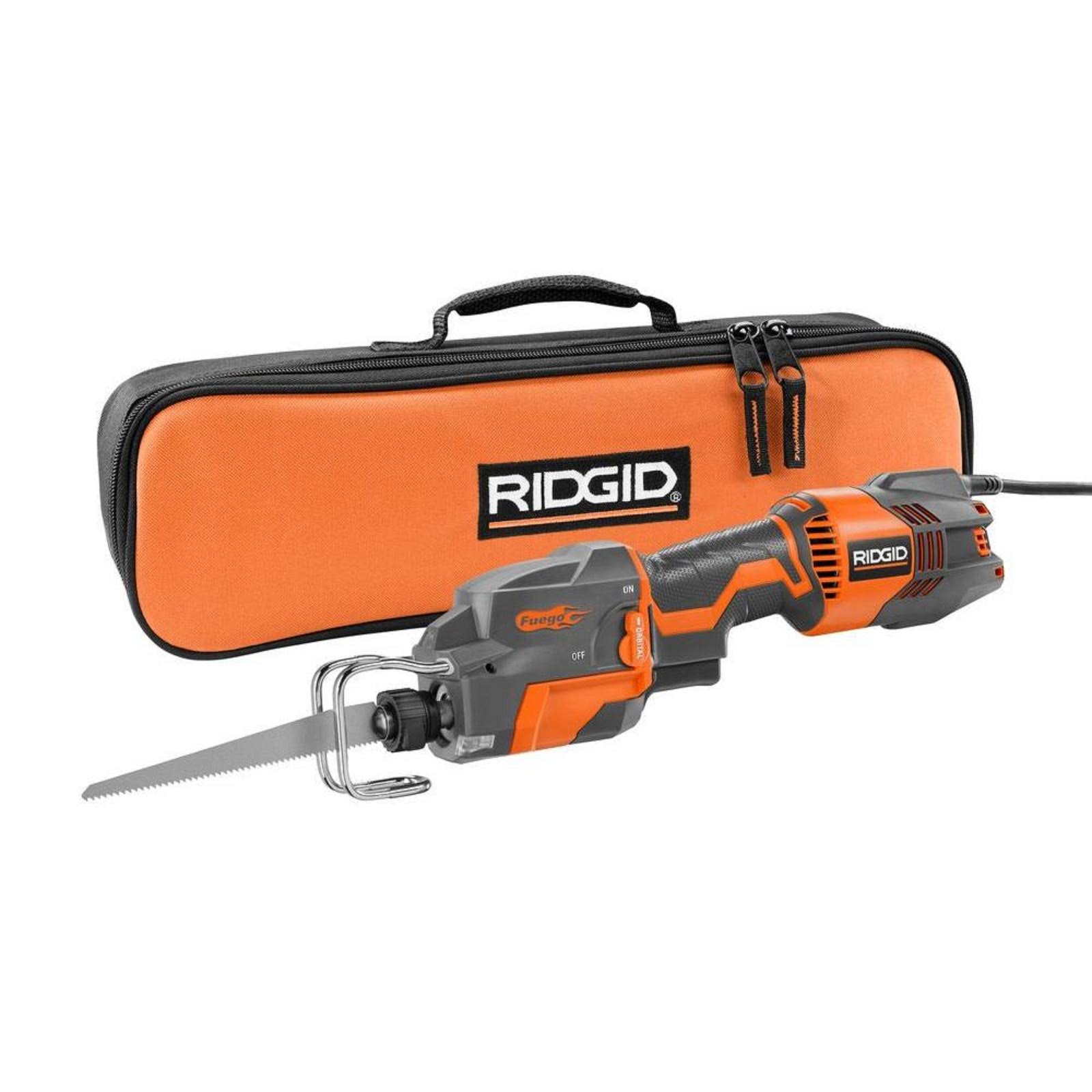 Ridgid 6-Amp Thru Cool One-Handed Orbital Reciprocating Saw Kit R3031