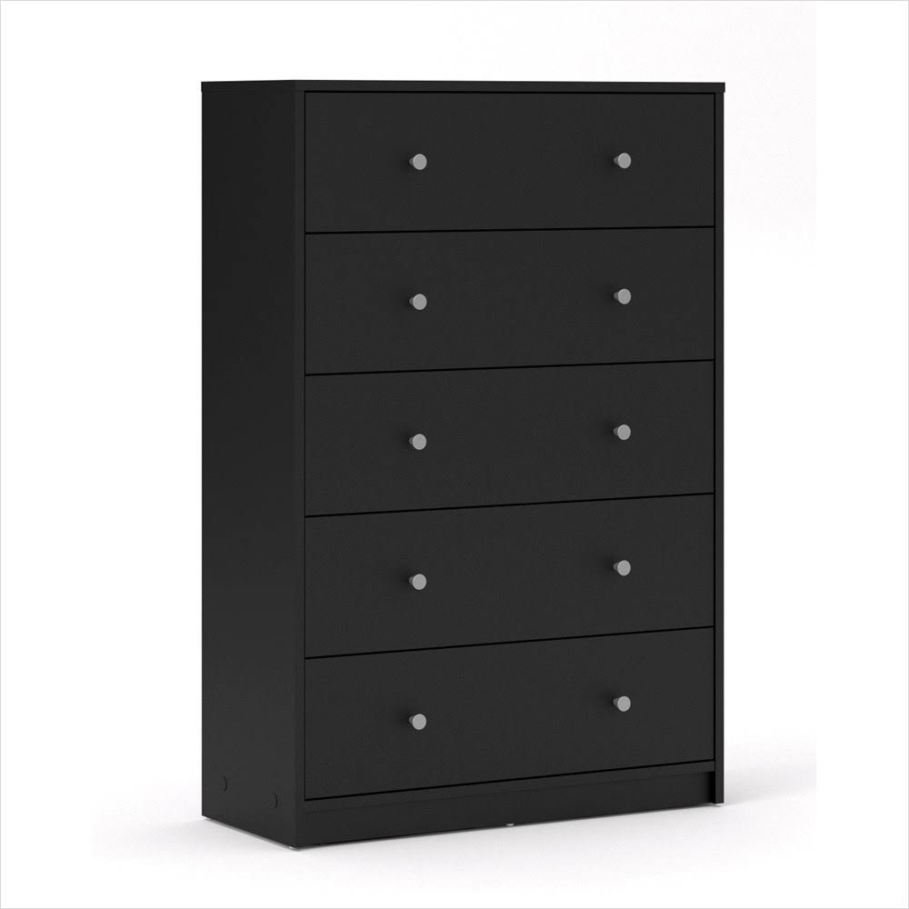 Tvilum Portland 5-Drawer Chest, Black