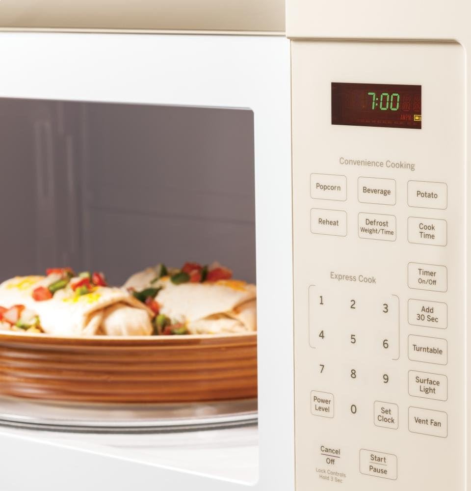 GE JVM3160DFCC 1.6 Cu. Ft. Over-The-Range Microwave Oven, Bisque, 1000 Watts-1029481, beige
