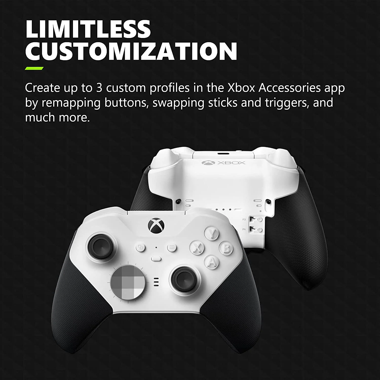 Xbox Elite Series 2 Wireless Gaming Controller White For Xbox Console With Black Gaming Buds + Cleaning Kit BOLT AXTION Bundle Like New
