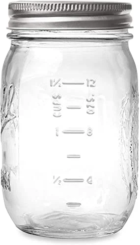 Ball Regular Mouth Pint 16-oz Mason Jar with Lids and Bands (Pack of 24) - Curated Treasures Market