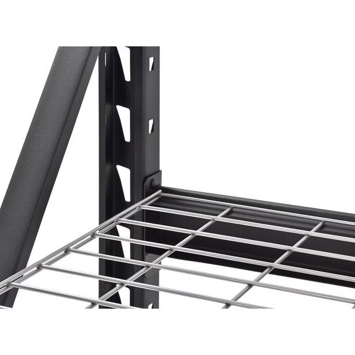 Muscle Rack 77"W x 24"D x 72"H 4-Tier Welded Steel Storage Rack, Black