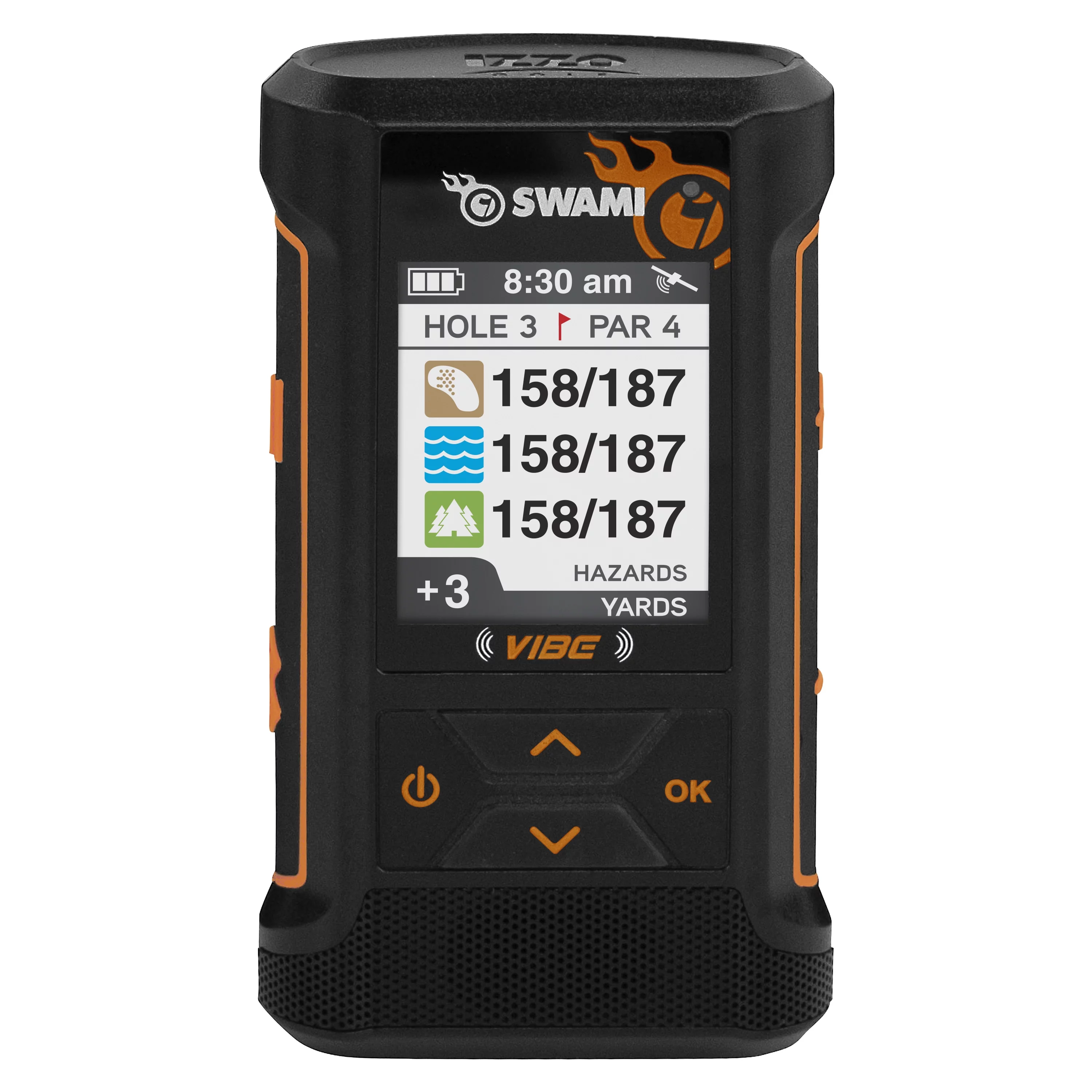 Izzo Golf Swami VIBE GPS Rangefinder with Bluetooth Speaker, Magnetic Cart Mount - Curated Treasures Market
