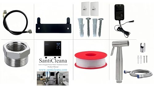 SantiCleana Ozone Laundry Washer System - 2 Outlets! - Stainless Sprayer